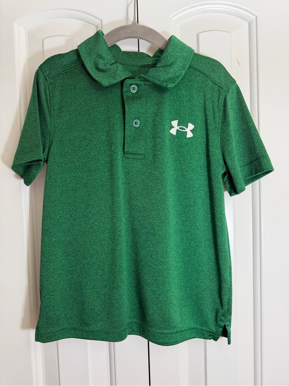 Under Armour Green Boys' Polo with White Logo